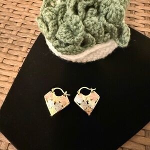 Gold, Silver and Rose Gold Heart Earrings